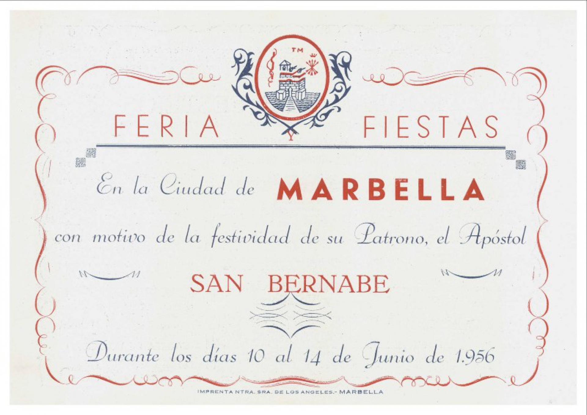 Feria y Fiestas de San Bernabé 1956 Marbella
